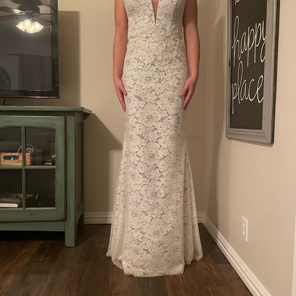 Prom dress from WhatchamaCallit with a lilac detachable train. Only worn once. - Picture 7 of 12